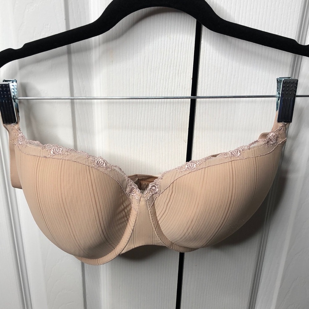 Lace Trimmed Panache super Bra in Nude, size 32 F